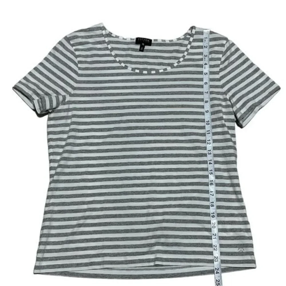 Escada Sport Striped Short Sleeves Crew Neck Top Size L‎